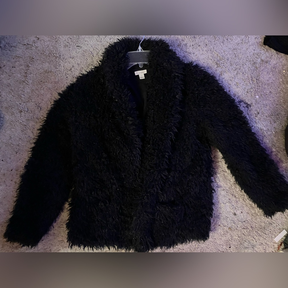 Black Faux Fur Jacket